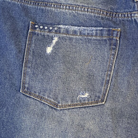 Blank Nyc Plus Size Blue Denim Cut Off Shorts Distressed Sustainable Size 20 W - Picture 9 of 14